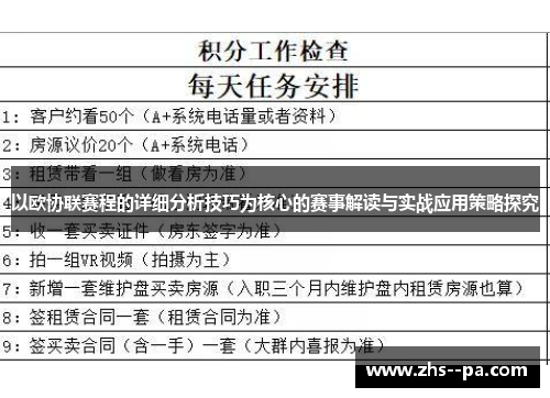 以欧协联赛程的详细分析技巧为核心的赛事解读与实战应用策略探究 以欧协联赛程的详细分析技巧为核心的赛事解读与实战应用策略探究